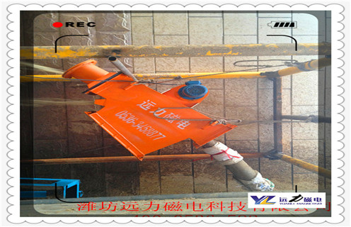 管道強磁除鐵器，衛生級管道強磁鐵除鐵器_構造結構圖_遠力衛生級管道強磁鐵除鐵器12000高斯 可定制工作原理_安裝示意圖